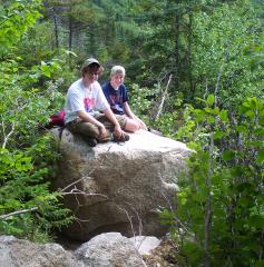 Kevin and Phil on boulder