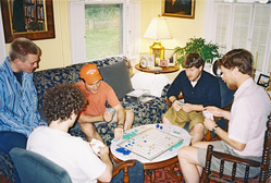 Dave Parker, Steve, and Scott play Sequence.