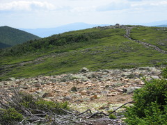 trail over an open rise