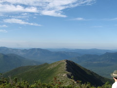 a long open spur with a trail across the top